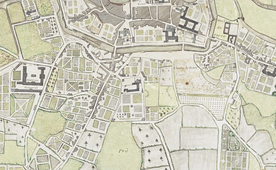 Plan de Rennes et ses faubourgs 1782
