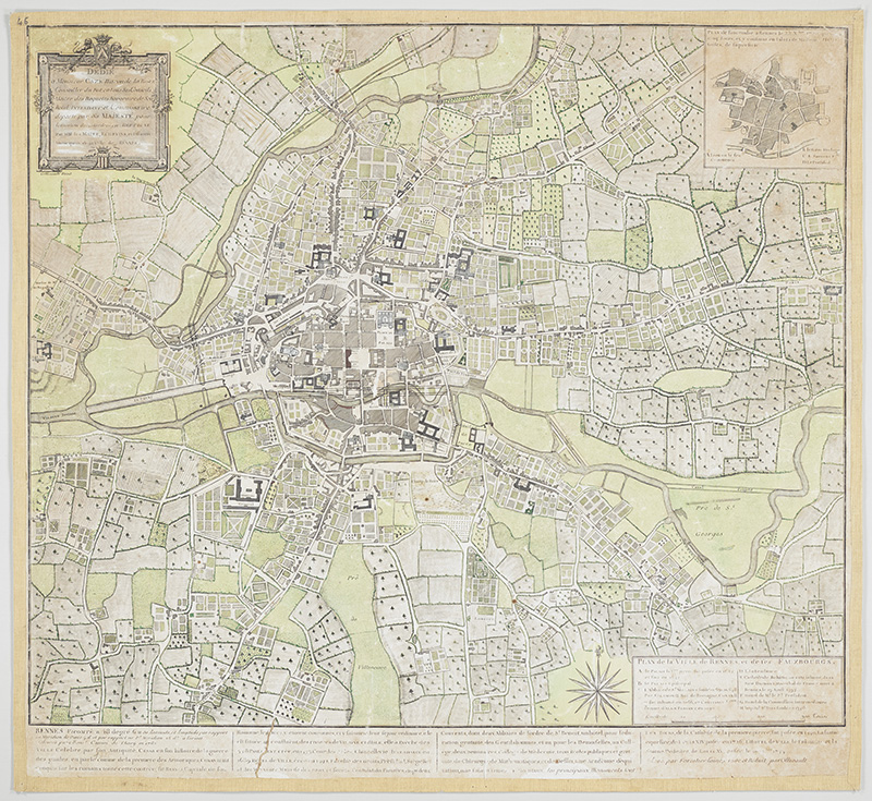 Plan de Rennes et ses faubourgs 1782